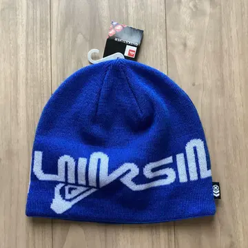 QUIKSILVER 파란색 로고 니트 모자