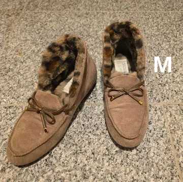 브라운 스웨이드 로퍼 퍼 포함