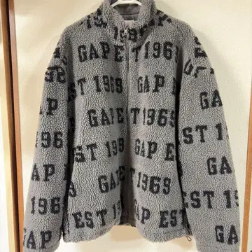GAP 플리스 자켓 남성용 L 그레이 보아 드로 코드 포함