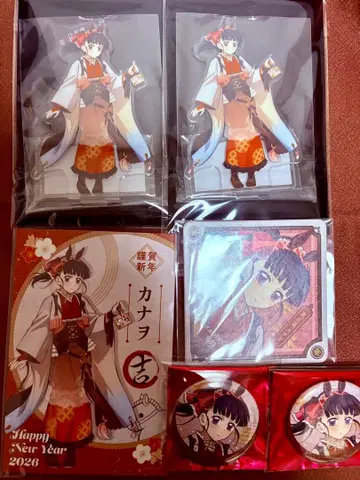 귀멸의 칼날 말띠 아크릴 스탠드 포스카 캔뱃지 코스터 츠유리 카나오