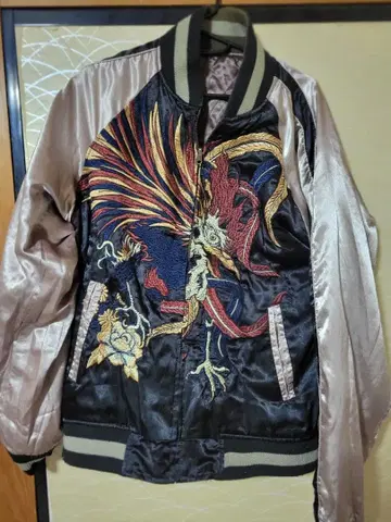 미니멀리스트, 봉황 자수 스카잔 블랙/골드/레드/블루 리버서블