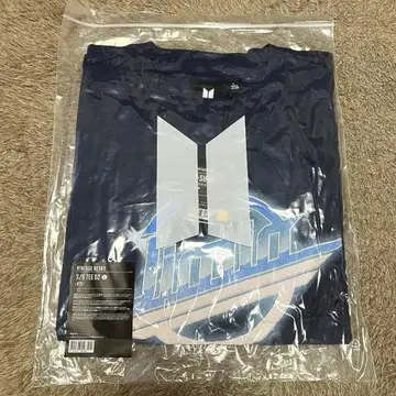 BTS 지민 빈티지 레트로 티셔츠 네이비 L 사이즈