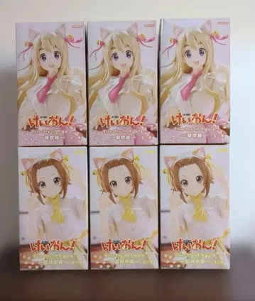 케이온! 피규어 타이나카 리츠, 코토부키 츠무기 각 3체 세트