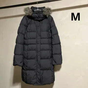 유니클로 라이트웨이트 다운 후디드 코트 블랙 M 벨트 없음
