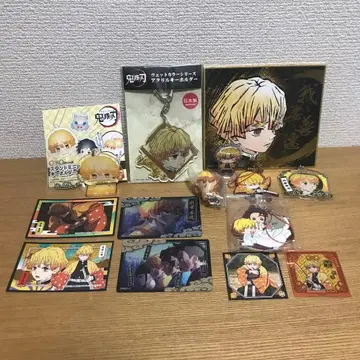 귀멸의 칼날 젠이츠 아크릴 스탠드 러버 스트랩 색지 스티커 묶음 판매