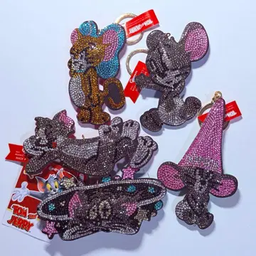 톰과 제리 큐빅 키링 5개 세트