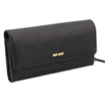 MARY QUANT 블랙 꽃무늬 장지갑