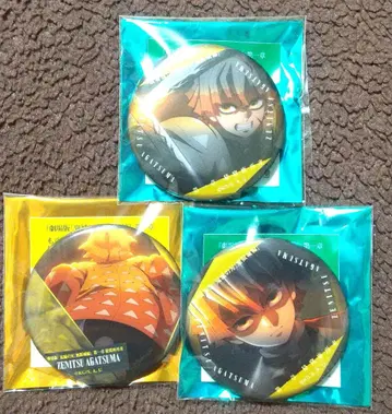 귀멸의 칼날 무한성편 말하는 등 시선 컬렉션 캔뱃지 아가츠마 젠이츠