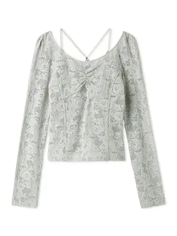 snidel Chacott 레이스 패턴 니트 풀오버