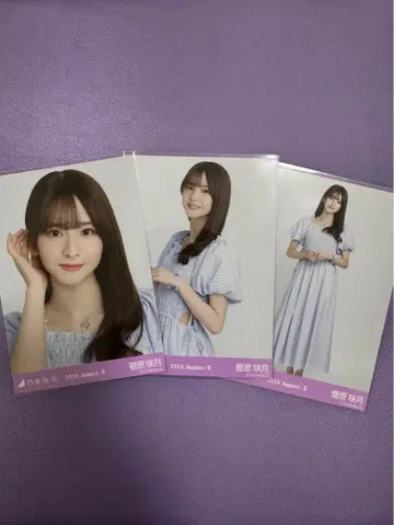 노기자카46 브로마이드 스가와라 사츠키 깅엄 체크 3종 컴프