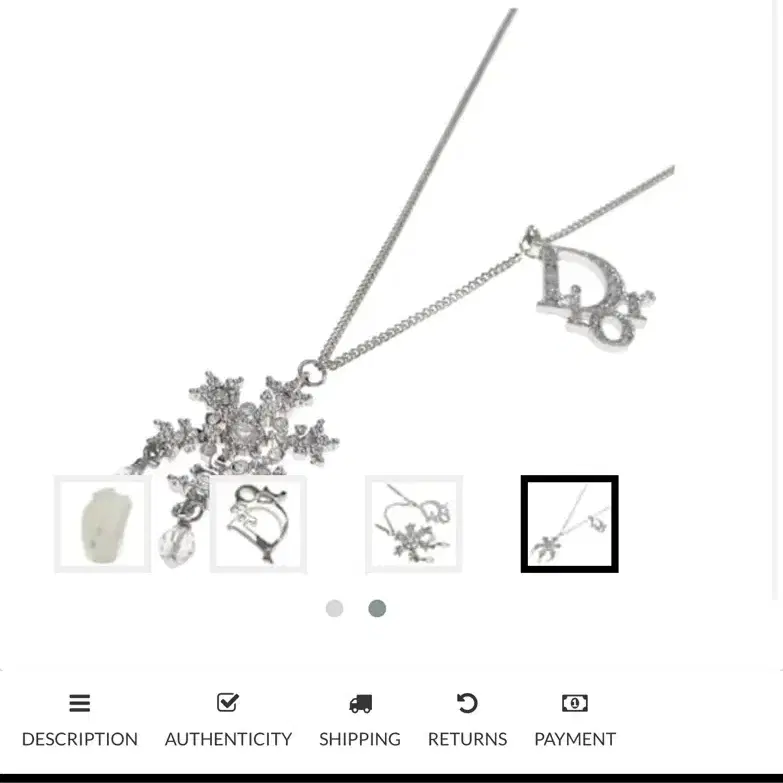 Christian Dior Silver Necklace