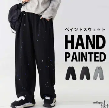 antiqua 안티카 스웨트 팬츠 수제 페인트 팬츠