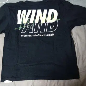 윈드앤씨 매직 스틱 콜라보 T셔츠 블랙 사이즈 XL