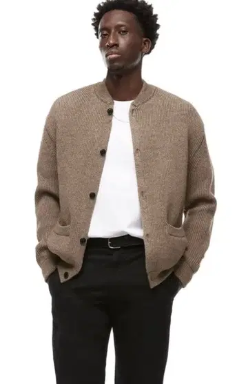 인기 울 블렌드 봄버 니트 자켓 사이즈 L