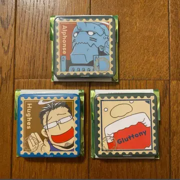 강철의 연금술사 스퀘어 캔뱃지 3종 알 (알폰스), 휴즈