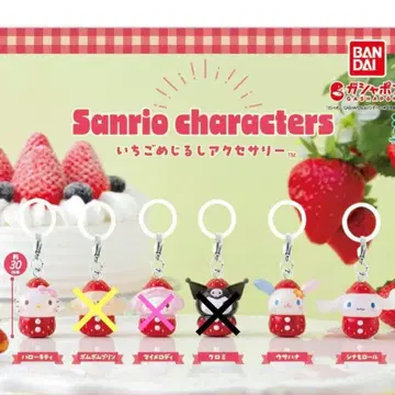 산리오 딸기 메지루시 액세서리 우사하나 시나모롤 키티