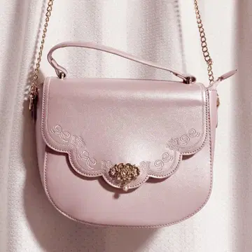 axes femme 리본 스칼라 자수 미니백 핑크 걸리시