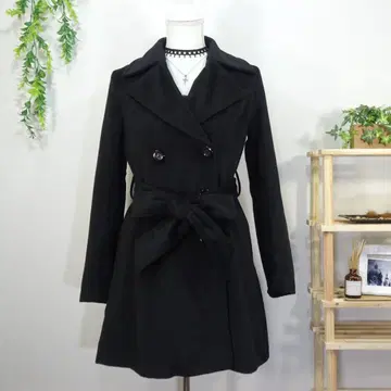 CECILMcBEE 블랙 트렌치코트 헤이세이 갸루 페어리 그런지 M