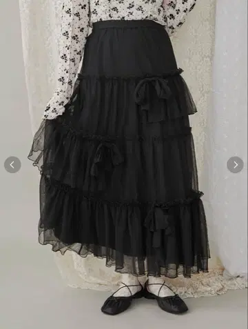 merry jenny 메리제니 랜덤 튤 스커트 블랙