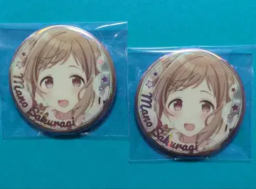 아이돌 마스터 샤이니 컬러즈 사쿠라기 마노 요미우리랜드 오로라 캔뱃지