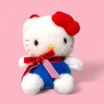 한국 산리오 공식 상품 레트로풍 헬로키티 봉제 인형 키링