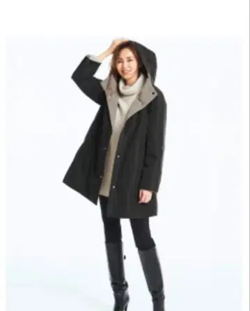 두클라쎄 진심 마법 서모 리버서블 코트 XXL 블랙 베이지