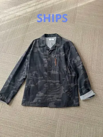 SHIPS 카모 패턴 테일러드 자켓 차콜 그레이 XL
