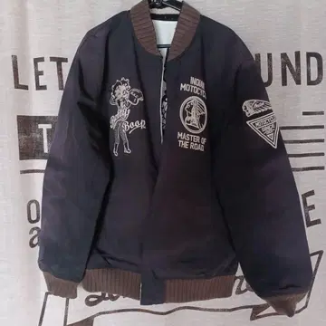 리버서블 블랙 화이트 인디언 모터사이클 MA-1 자켓