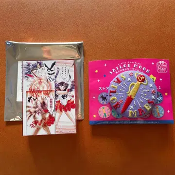 세일러문 카페 세일러 마즈 자수 캔뱃지 아크릴 블록