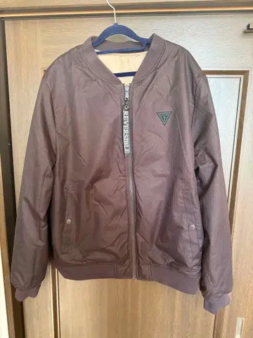 GUESS 레어 리버서블 브라운 자켓 쇼핑백 포함!