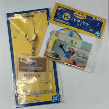 제일복권 퍼펫 SUNSUN 아크릴 키링, 스티커 세트