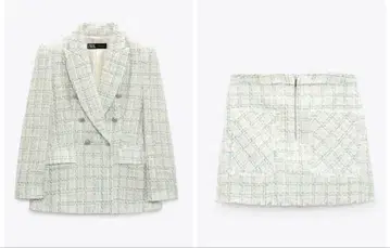 ZARA 트위드 자켓 & 스코트