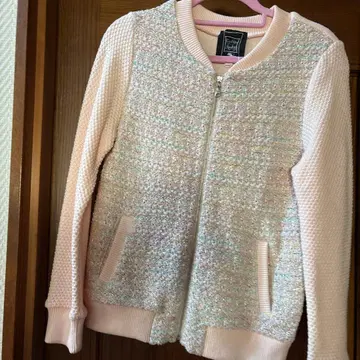 신시아 애로우 리 트위드풍 니트 자켓