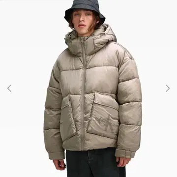 CALVIN KLEIN 모노그램 패디드 자켓 다운 자켓 S