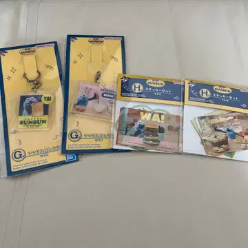 SUNSUN 아크릴 키링 스티커 세트 제일복권 4점 세트