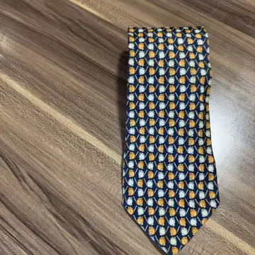 dunhill 넥타이 네이비 공 패턴