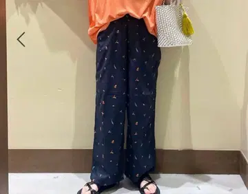 niko and 니코앤드 드라이 칠 이지 패턴 팬츠 칠 팬츠 네이비