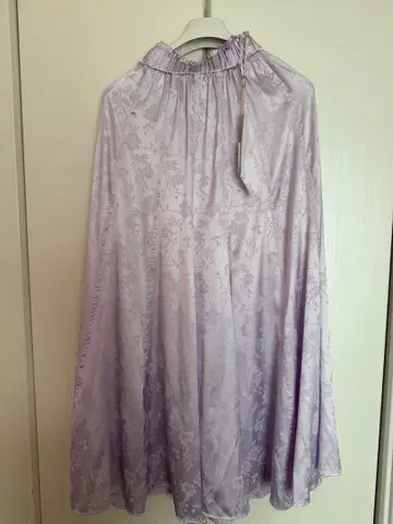 [ 미사용 새상품 ] forte_forte 연보라 꽃무늬 롱 스커트