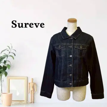 zG874 [ XL ] Sureve 포켓 절개 긴팔 데님 자켓