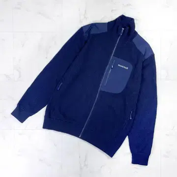 몽벨 울 혼방 미텔레기 풀 집업 스웨터 니트 네이비 XL*MD723