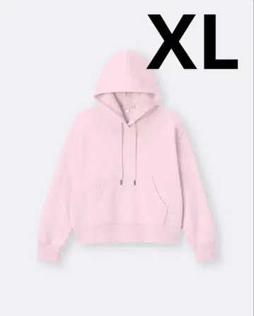 [택 포함 새상품] GU 헤비웨이트 맨투맨 숏 후드티 XL 핑크