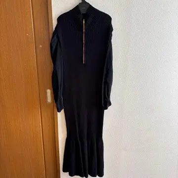 COCO DEAL 블랙 니트 원피스