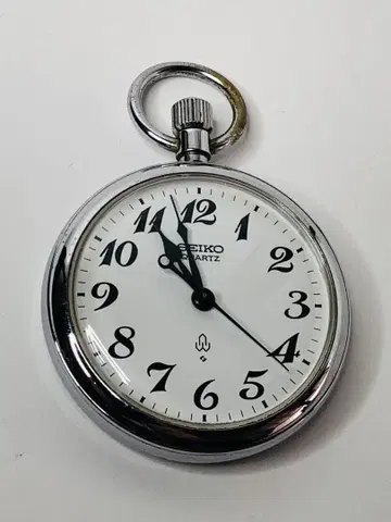 SEIKO 7550-0010 세이코 쿼츠 회중시계 철도 시계 작동품