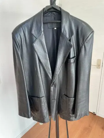 S.K. LEATHER 블랙 가죽 자켓 XXL