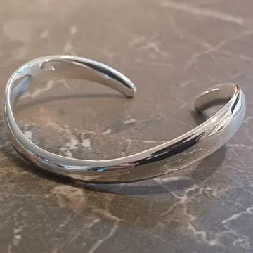 S925 심플 실버 뱅글 팔찌 925 순은 빈티지