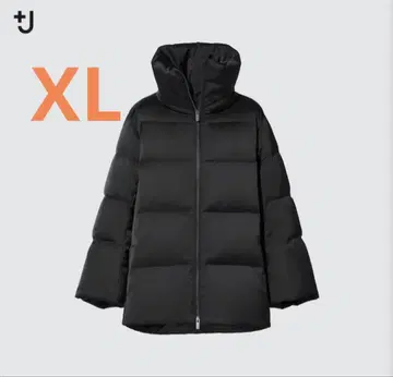 유니클로 +J 다운 볼륨 자켓 블랙 XL