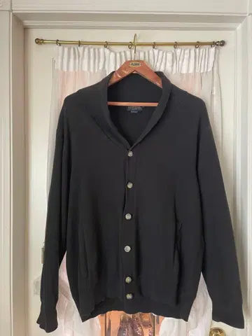 [ 새상품급 ] 펜들턴 엘르 엘보 패치 숄카라 가디건 블랙 XL