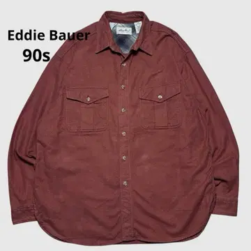 Eddie Bauer 90s 플란넬 플란넬 셔츠 긴팔 XL