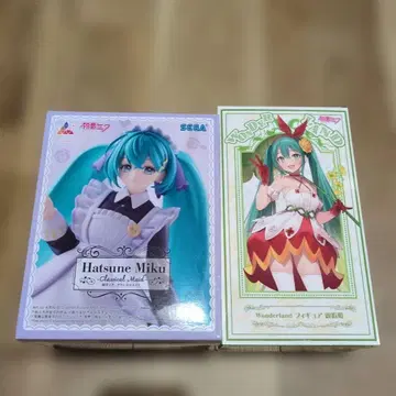 하츠네 미쿠 클래시컬 메이드 엄지공주 피규어 2점 세트