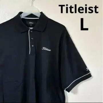 [새상품급] titleist 타이틀리스트 피케 셔츠 골프 블랙 자수 L